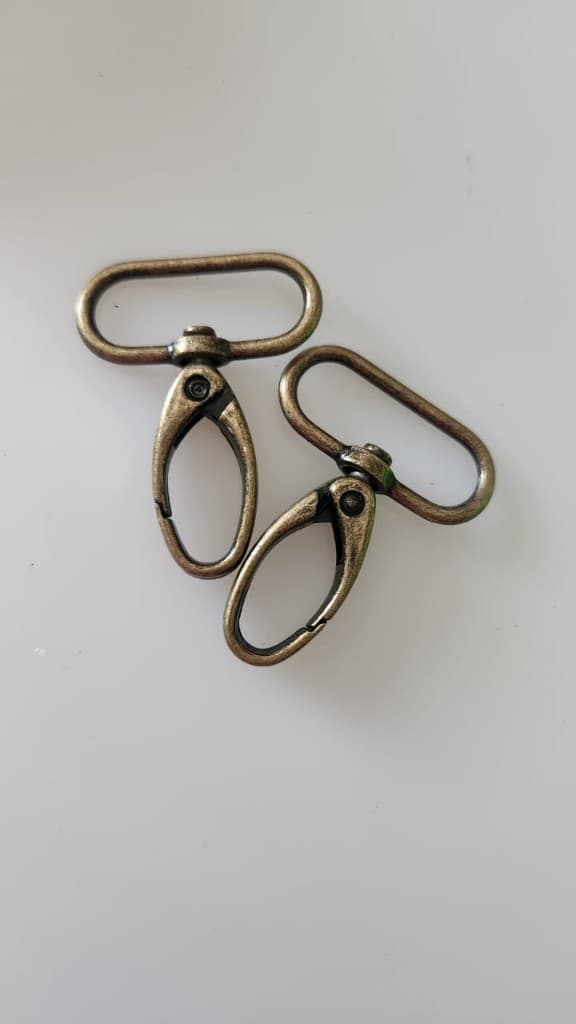 Antique brass lobster clasps by Plaasjaap