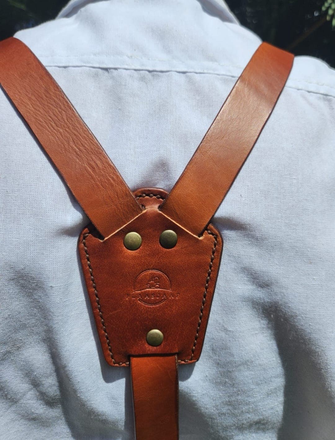 Leather suspenders